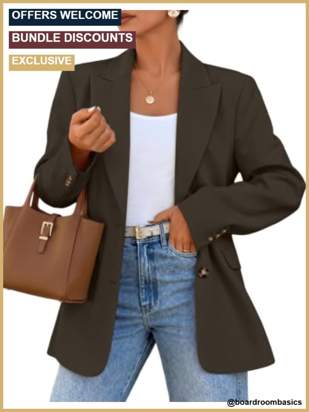 Women's Long Sleeve Lapel Open Front Blazer Business Casual Suit Jacket